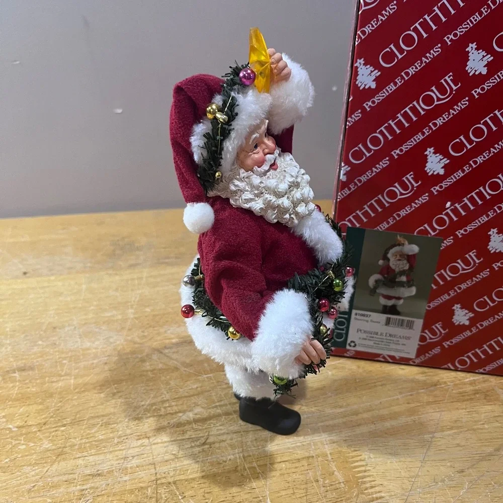 Vtg 2008 Possible Dreams Clothtique Starring Santa Figurine 810037 Dept 56 Box